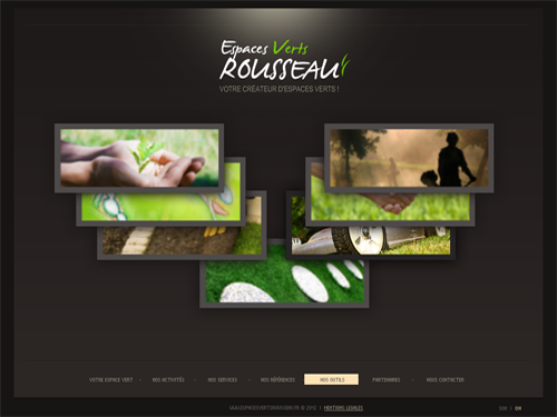 Site Espaces Verts Rousseau, client de l'agence web CWM., création de sites internet de qualité, située en Vendée.