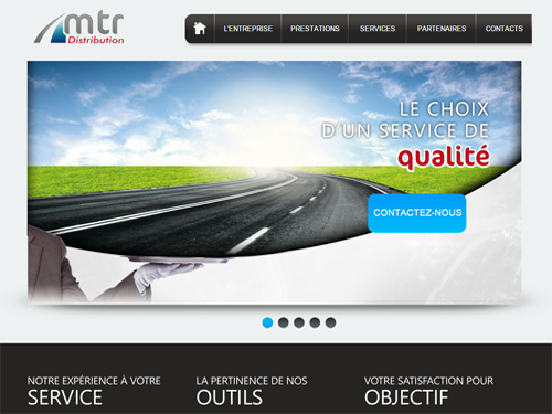 Site MTR Distribution, client de l'agence web CWM., création de sites internet de qualité, située en Vendée.